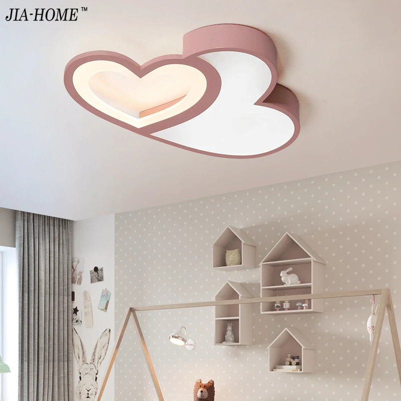 

Led Ceiling Lights double love shape For Living Room childs room romantic wedding room Light Fixtures lamparas de techo abajur