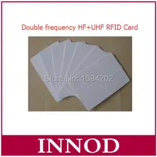 Бесплатный образец 13,56 МГц maifare 1 k смарт-карты uhf 840-960 rfid Двухчастотная карта