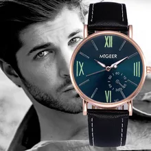 2017 Luxury Quartz Watches Men’s Fashion Geneva Quartz Clock Leather Strap Wristwatches relogio masculino Dropshipping 5Down