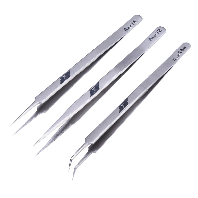 Pinzas de precisión de acero inoxidable Pincet Pinzas curvadas de precisión para herramientas de reparación de relojes inteligentes electrónicos Pinzas de precisión de acero inoxidable Pincet Pinzas curvadas de precisión para herramientas de reparación de relojes inteligentes electrónicos