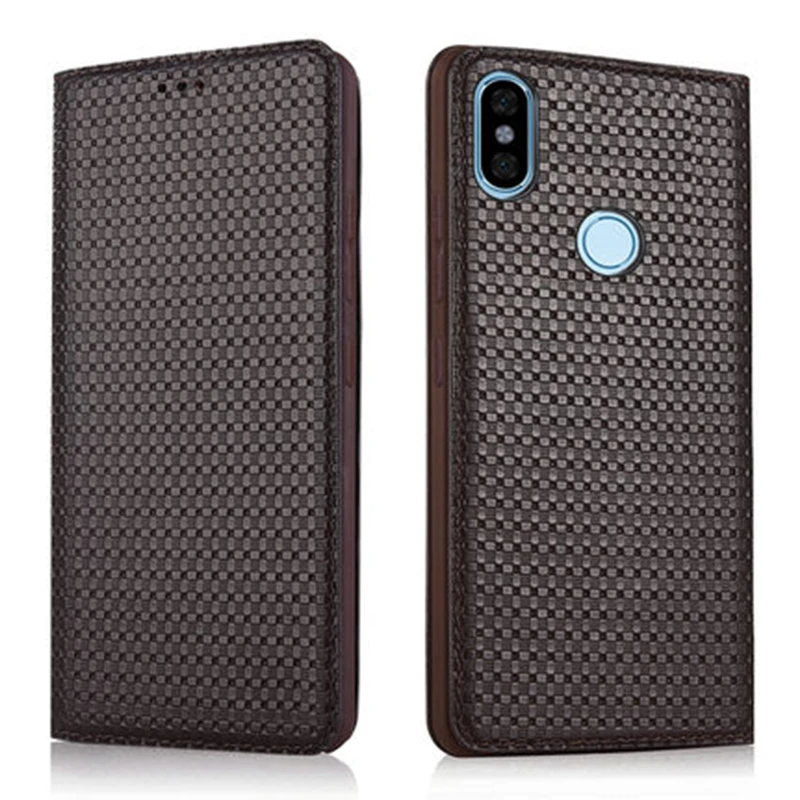 

Redmi Note5 Case Top Layer Cow Genuine Leather Case for Xiaomi Redmi Note 5 Business Flip Stand Design Phone Fundas Skin coque