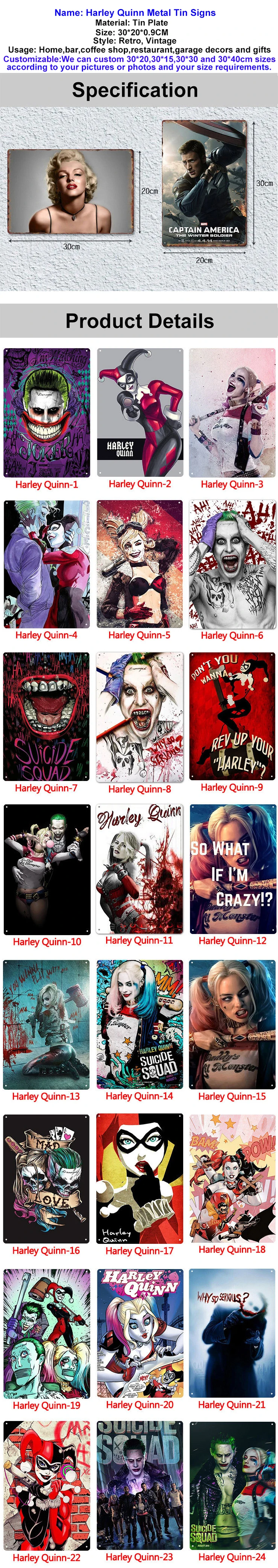 Harley Quinn Metal Tin Signs 1