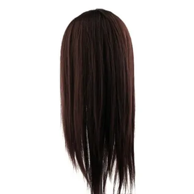 1" черные синтетические волосы голова манекен для парихмахеров с париком зажим