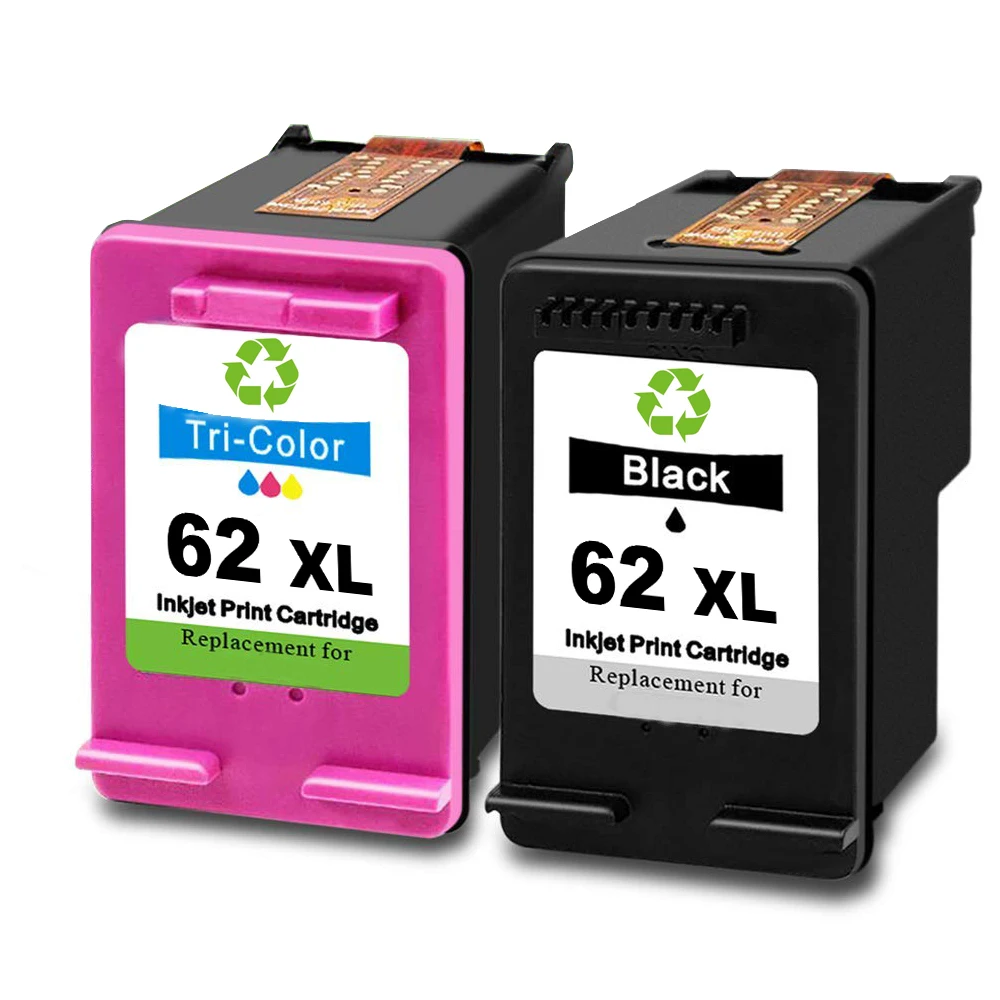 

62XL 62XL 2 pcs HP Ink Cartridge for ENVY 5540 5542 5544 5545 5640 5642 ENVY 5643 5644 5646 5660