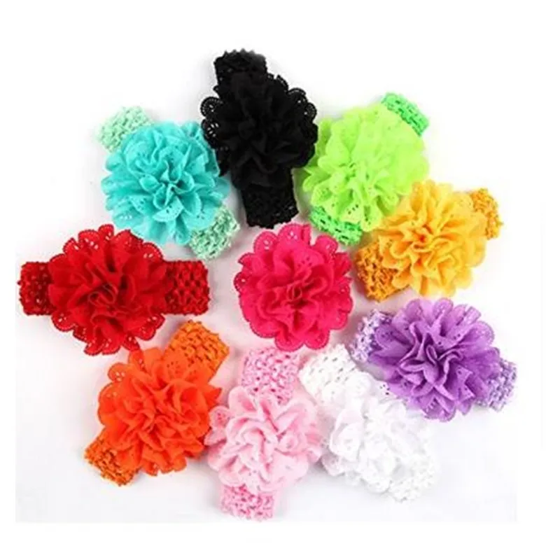 

Kid Headbands Girl's Chiffon Headband Hair Bows Head Wear Flower A104-12
