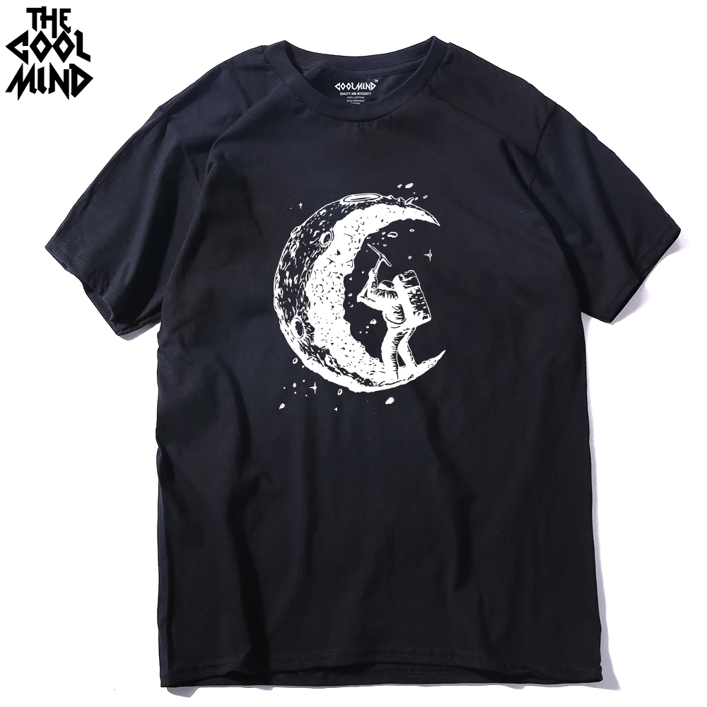 

THE COOLMIND 100% cotton short sleeve o-neck men T shirt
