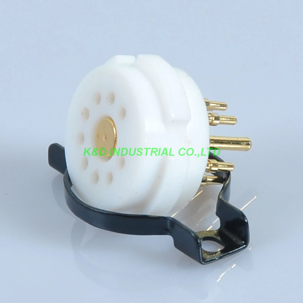 

2pcs 9pin Cream Tube Socket Teflon B9A 12AX7 12AU7 12AT7 6922 6N11 5684 Valve