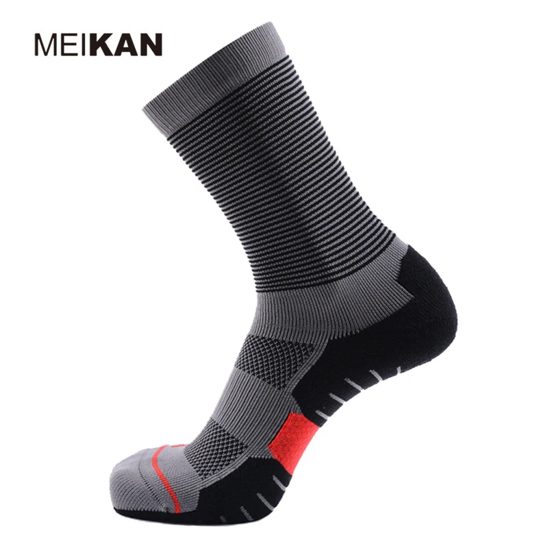 

MEIKAN Thicken Professional Cycling Socks Quick-drying Function Coolmax Stocking Sports Running Socks Calcetines Ciclismo Men