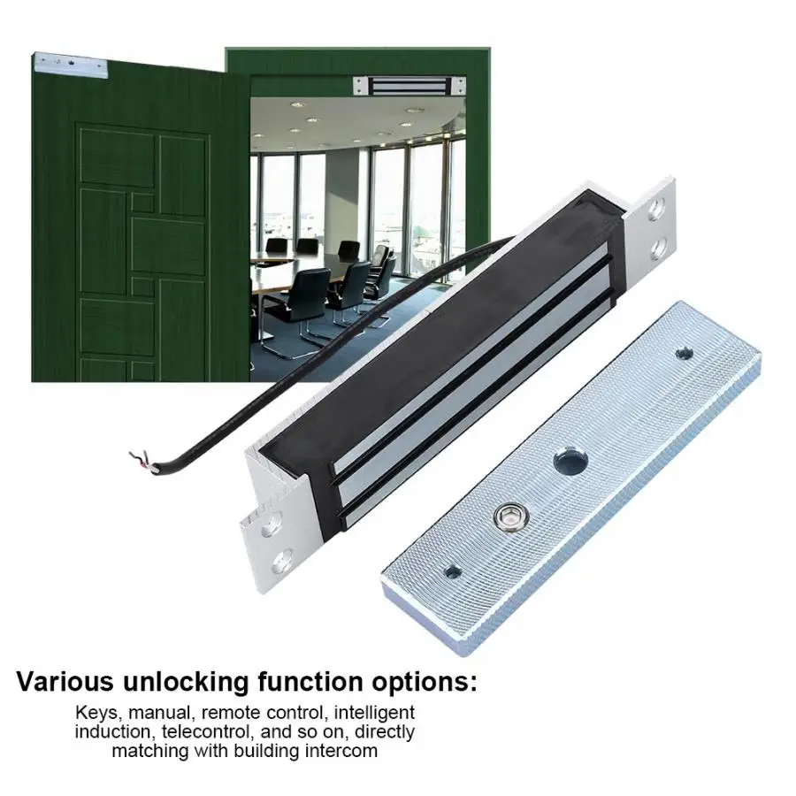 

DC12V 180KG/350Lbs Electric Door Lock Magnetic Door Lock Holding Force Electromagnet Lock Secure NC Mode