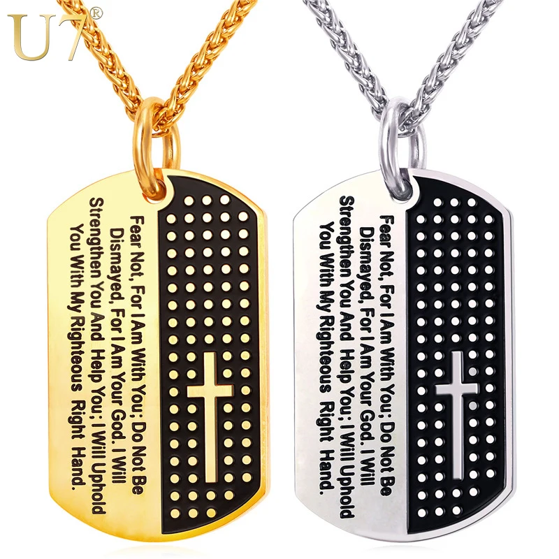 black cross dog tag