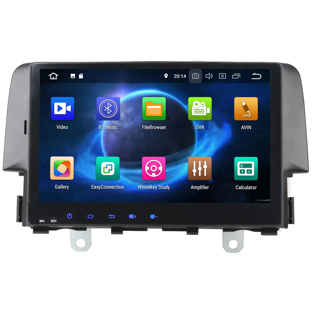 Sale KLYDE 10.1" 4G WIFI Android 8.0 7.1 Octa Core 4GB RAM 32GB ROM Car DVD Player GPS Navigation Glonass For Honda Civic 2016 2017 1