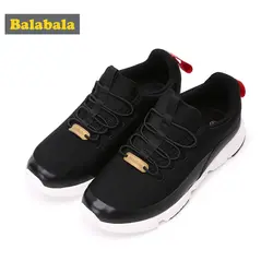 Balabala/кроссовки на шнуровке для мальчиков и девочек, Повседневная дышащая обувь для бега с антискользящим дизайном на осень