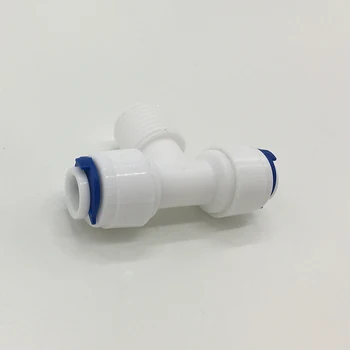 

1/4" - 1/4" Male - 1/4" OD Tube Tee Type PE Pipe Fitting Hose Quick Connector Aquarium RO Water Filter Reverse Osmosis System
