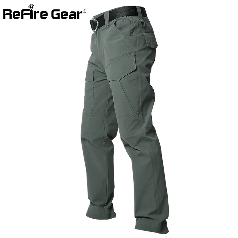 Refire gear летние быстросохнущие военные брюки мужские много карманов тактические