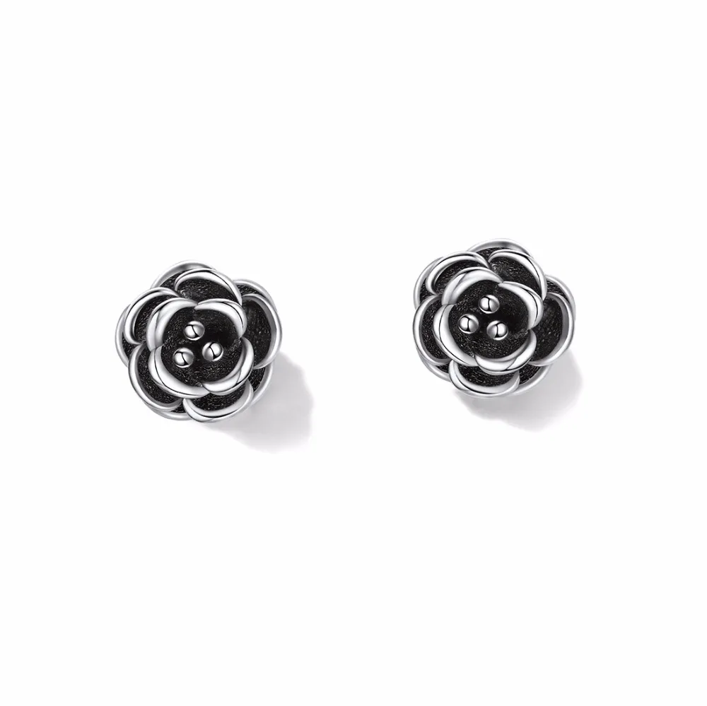 SILVERCUTE антикварные серьги-гвоздики из стерлингового серебра 925 пробы для женщин, крохотный цветок, серьги, ювелирные украшения, подарки подружки невесты SCE6520G