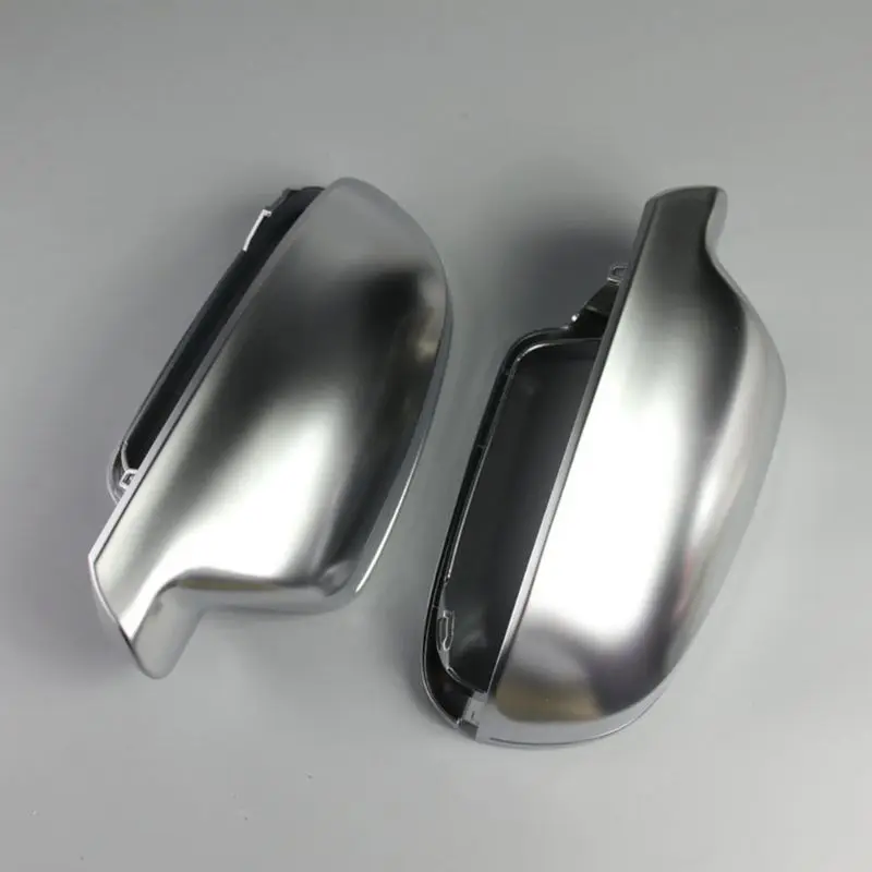 

New 2x Matt Chrome ABS Side Mirror Cover Caps Shell Housing for Aodi A3 A4 A5 B8.5 qyh