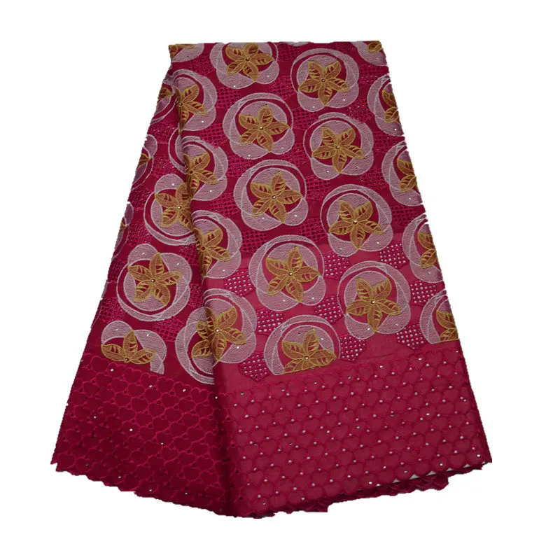

Best Selling 2018 Beautiful Fashionable Style Wine Red Swiss Voile Laces Nigeria Lace Fabric High Quality African Voile Lace