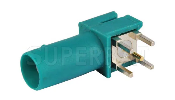 

Superbat 10pcs Free Shipping RF Fakra Connector Plug Male PCB mount right angle Waterblue/5021 Neutral coding