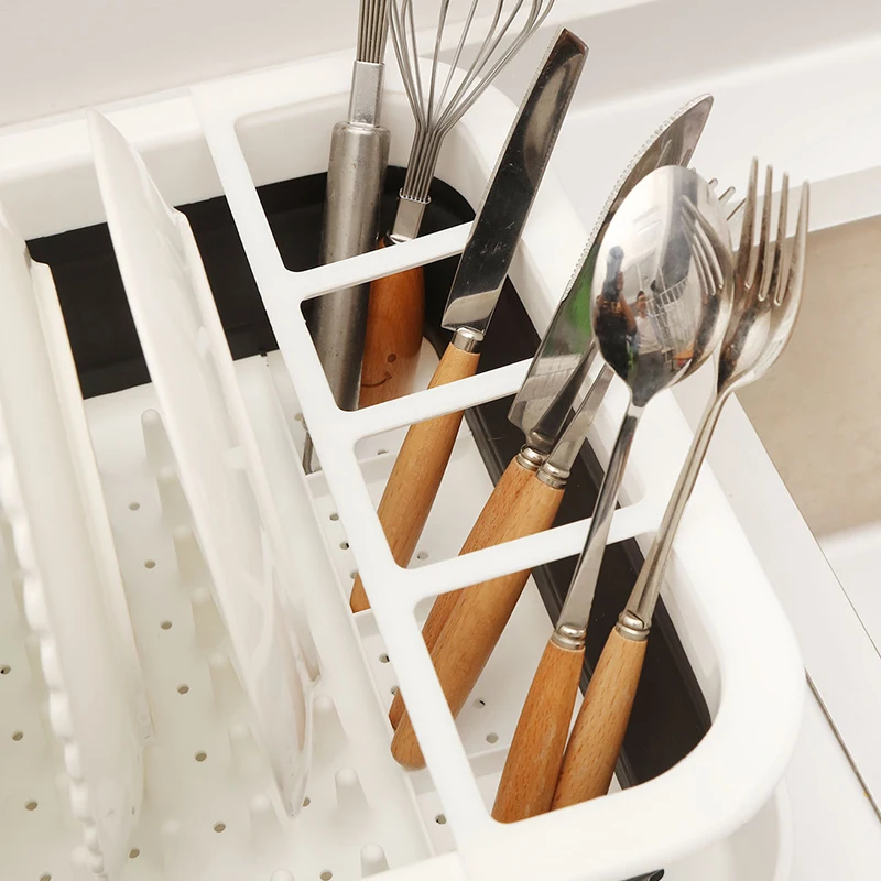 Kitchen Accessories Dish Rack Set Dish Cutlery Cup Rack With Tray Steel Drain Bowl Rack Kitchen Shelf Folding Dish Rack Drainer Kitchen Accessories Dish Rack Set Dish Cutlery Cup Rack With Tray Steel Drain Bowl Rack Kitchen Shelf Folding Dish Rack Drainer
