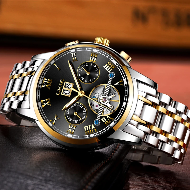 2018 LIGE Brand Watch Men Mechanical Watch Automatic Watch Fashione luxury Submariner Clock Male Reloj Hombre Relogio Masculino