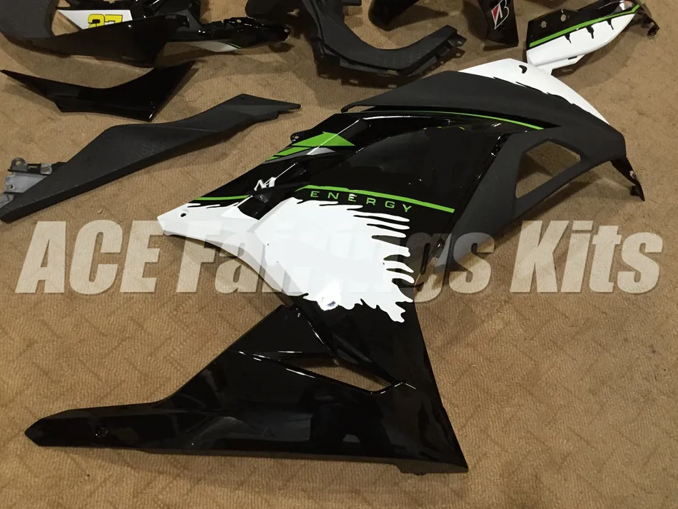 Инжекционный обтекатель антиблокировочной системы комплект подходит для kawasaki EX300 2013 Ninja300 13 14 15 EX 300 кузов комплект черный Белый и зеленый цвета 27
