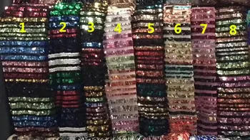

Embroidered Net Fabric with sequins High Quality African Tulle Lace Fabric CiCi-9418 For party Dress