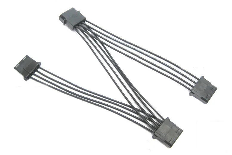 PC Computer DIY ATX 4Pin 4P Molex Female to 3 Male Power Supply Cable Cord 18AWG Wirein