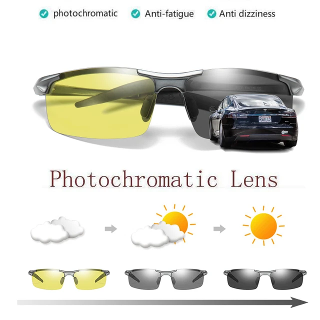 Men Photochromic Polarized Sunglasses For Women Day Night Driving Chameleon  Lens Aluminium Magnesium Sports Style Sun Glasses - AliExpress