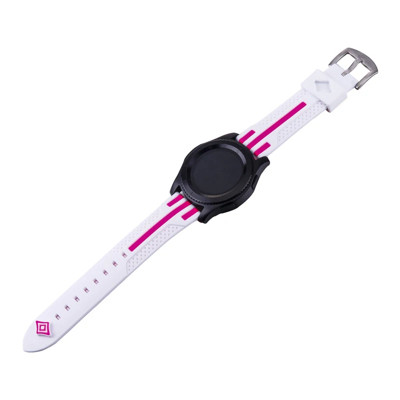 Gear S3 frontier ремешок для samsung galaxy watch 46 мм 22 мм ремешок для часов amazfit bip huawei часы gt ремешок спортивные часы аксессуары - Цвет ремешка: white and rose red