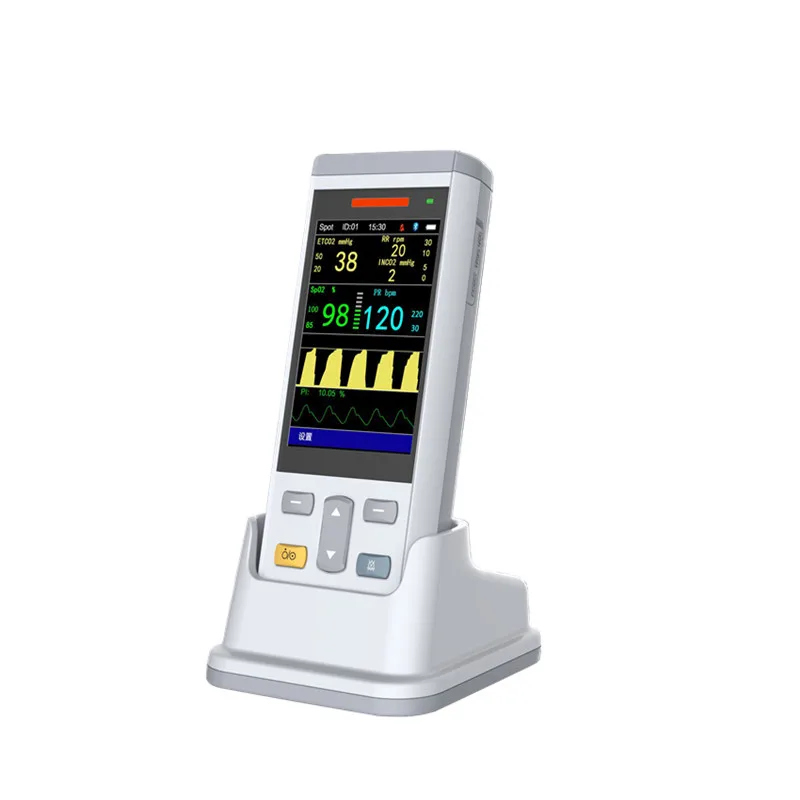 

3.5 Inch Handheld Vital Sign Monitor with Etco2,Spo2,Mini Ambulance Mainstream Capnometer/capnography etco2 monitor,Co2 Monitor