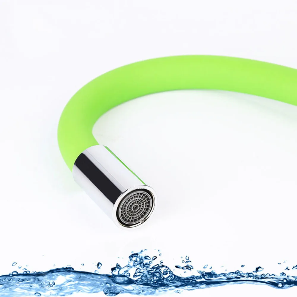 Colorful Silicone Tube Flexible Hose Kitchen Faucet 360 degree Rotary Faucet Filter Water Tap Torneira Cozinha 5 Colors Optional