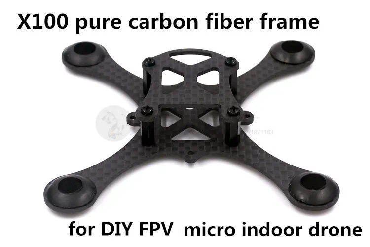 

X100 pure carbon fiber micro Brush Coreless frame for DIY FPV indoor mini drone