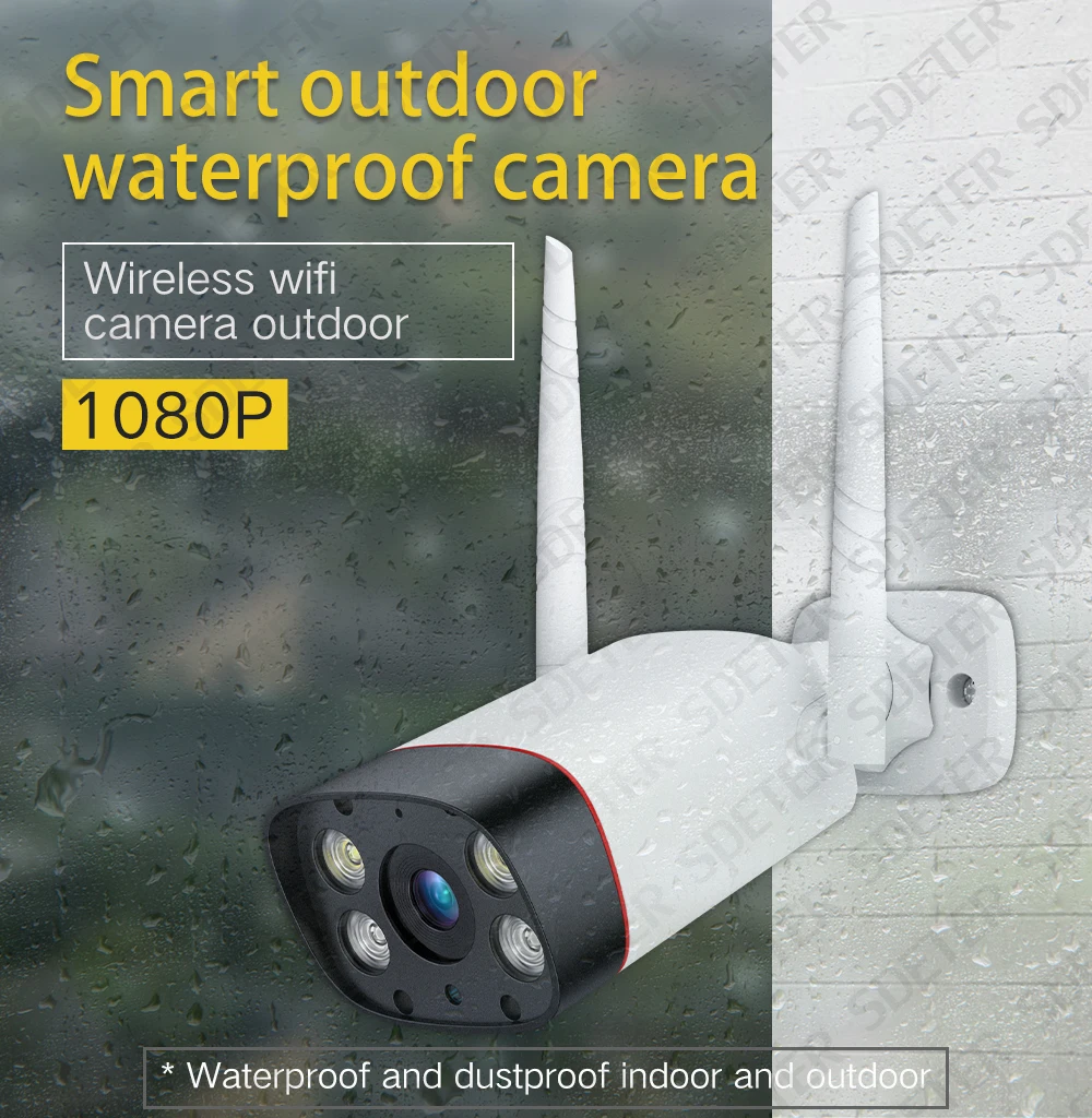 SDETER, 1080 P, Wifi, камера безопасности, уличная, водонепроницаемая, беспроводная, IP камера, CCTV, инфракрасное, ночное видение, камера видеонаблюдения, P2P