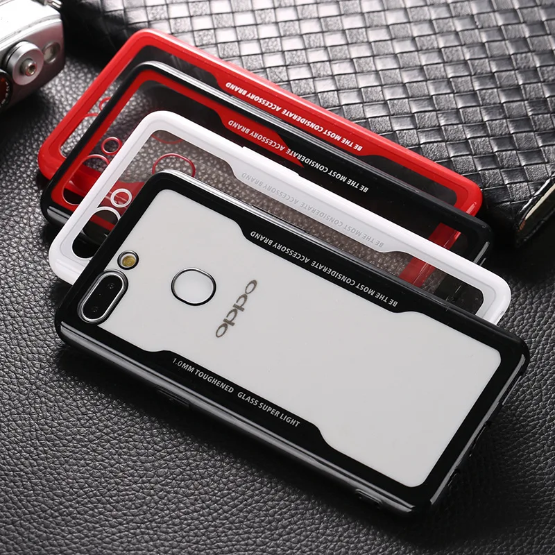 Акриловый силиконовый чехол для телефона OPPO F7 прозрачный R15 Pro A83 A73 A5 F5 F1 F3 Plus F1S R11S