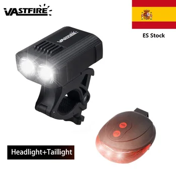 

MTB Bike Light Set Powerful Lumens Upgrade Headlight 2 LED Mount Mountain USB Rechargeable Bicycle Lights Night Riding