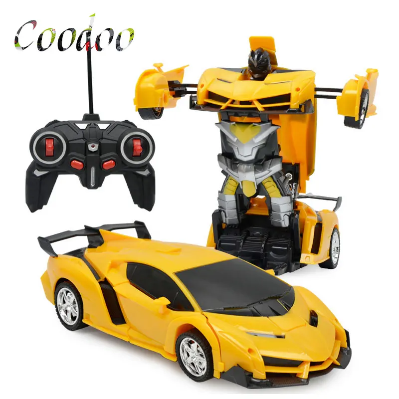 

2 in 1 Electric Deformation Toy Car Charge Deformable Remote Control Vehicle Wireless Telecontrol Robot Children RC Car A14
