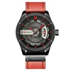 CURREN-Reloj de pulsera informal de lujo para Hombre, cronógrafo de cuarzo, con correa de cuero, estilo militar, de negocios ► Foto 2/5