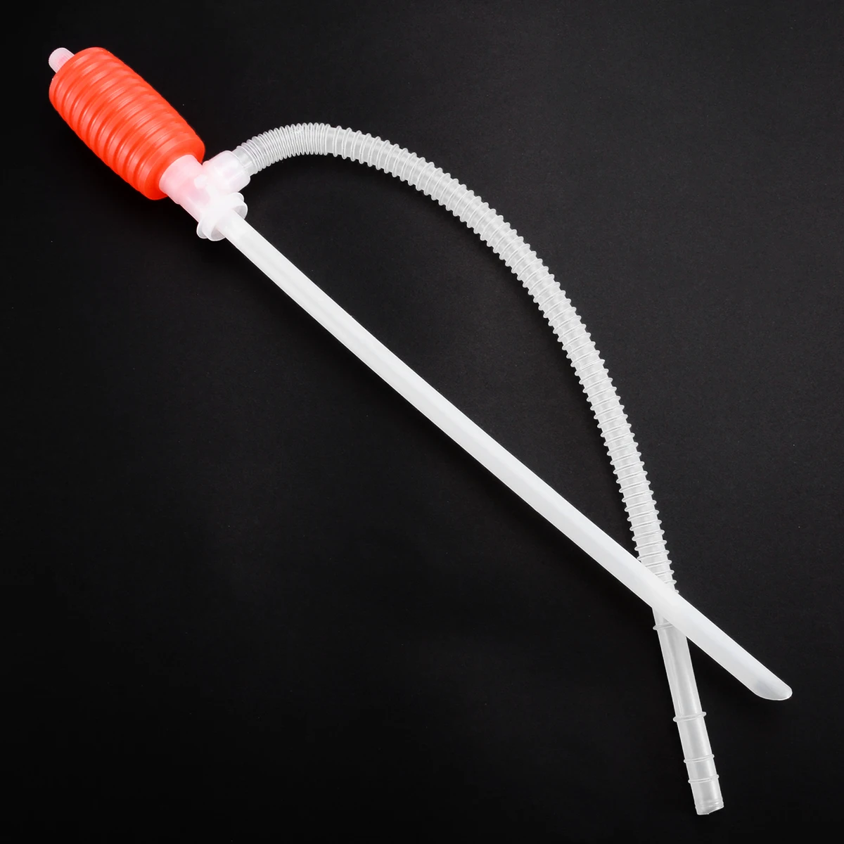 Mayitr Red Portable Car Manual Hand Siphon Pump Hose Gas Water Oil Syphon Transfer Pump