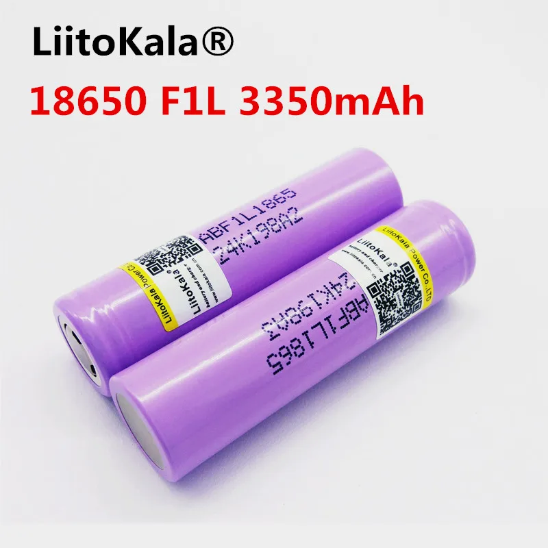 4 шт./лот liitokala новый оригинальный 3 6 В 18650 INR18650 F1L 3350 мАч 2 в отключается