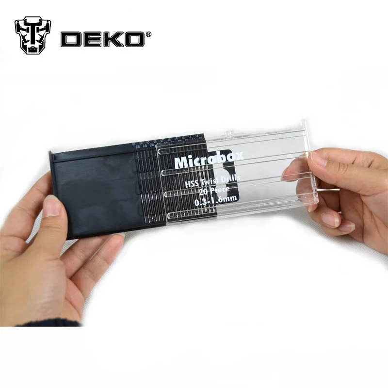 DEKO 20 шт. Мини HSS микро высокоскоростное стальное спиральное сверло набор|twist drill bit