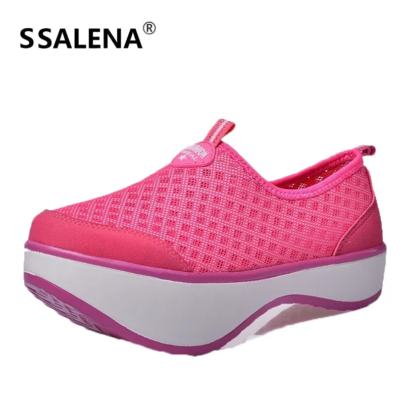 

Women Slip On Slimming Shoes Lose Weight Negative Heel Shoes Ladies Mesh Brerathable Swing Shoes size 35-40 #B791