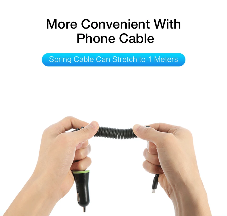 universal car charger 5V2.4A Fast USB Port Mobile Phone car-charger With Cable For iPhone 6 7 6S 8 Plus For Samsung S8 7 (5)