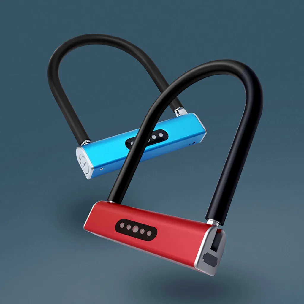 Магазин Gacsidy keylesspadlock Противоугонный Bluetooth умный дверной замок Противоугонный Водонепроницаемый U замок для двойные стеклянные двери