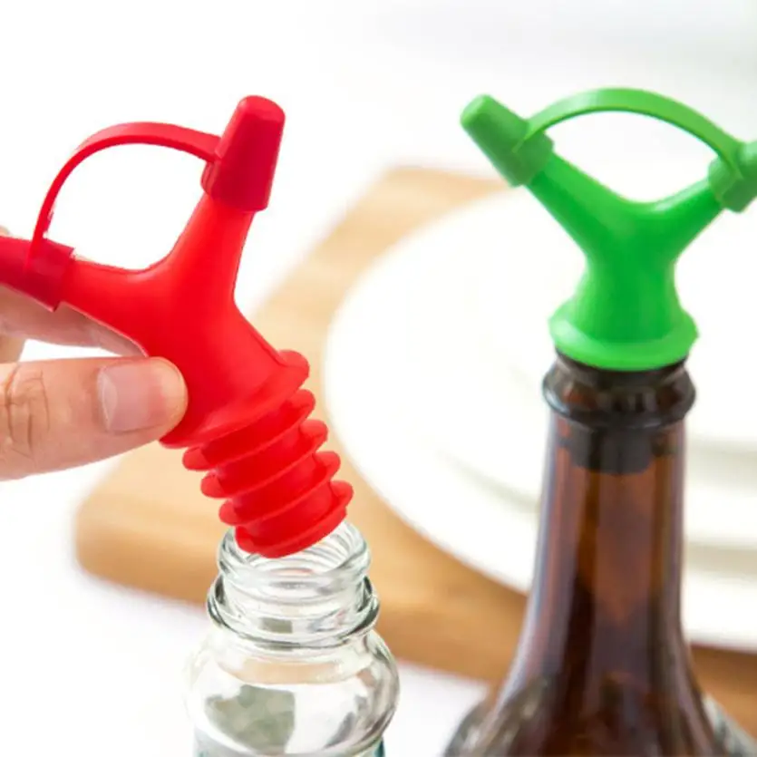 

Double Head Leakproof Soy Sauce Bottle Mouth Stuffed Vinegar Bottle Stopper Wine Pouring Wine Seasoning Bottle Deflector 7.31