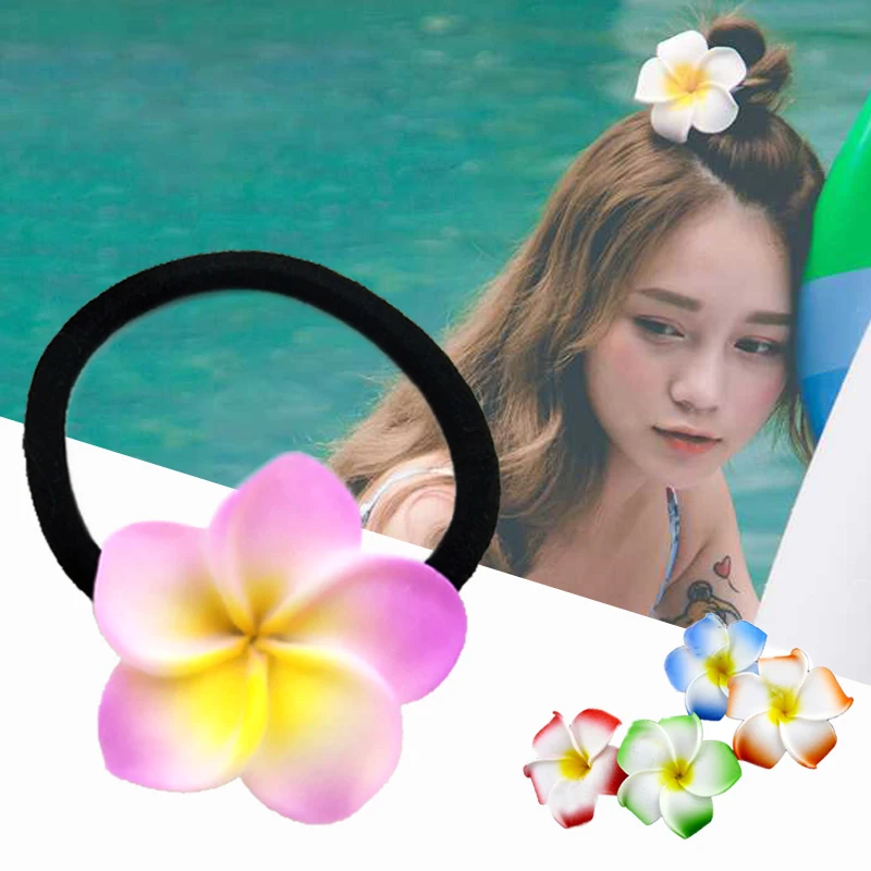 

New Summer Beach 1PC Elastic Flower Hair Rope Hair Bands For Women Children Girls Fashion Jewelry Headwear Hair Accessories