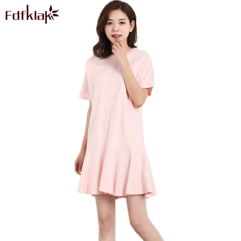 

Fdfklak Pregnant Dress 2018 New Short Sleeve Breastfeeding Clothes Maternity Short Dress Pink/Gray Light Summer Dresses F147