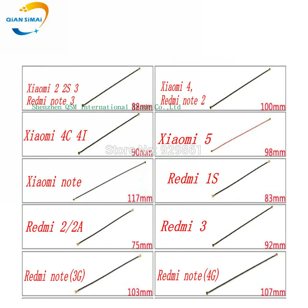 

New Wifi Antensignal signal flex cable for Xiaomi Mi2A Mi2 2S Mi3 M4C M4I Mi5 Note Redmi 1S 2 3 3S 4X Note 2 3