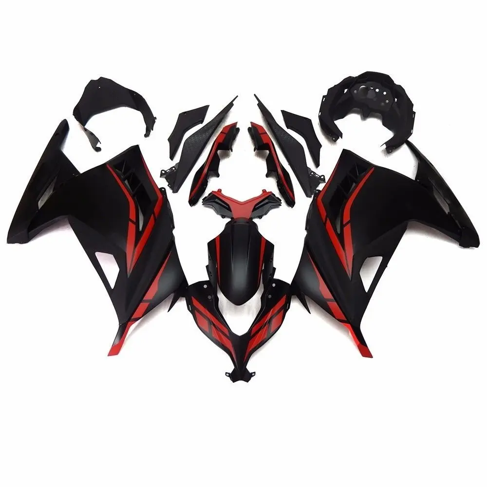 

Red Matte Black Complete Injection Fairing Kit For 2013-2017 Kawasaki Ninja 300 EX300R EX-300R Full Body Injection Molding Set