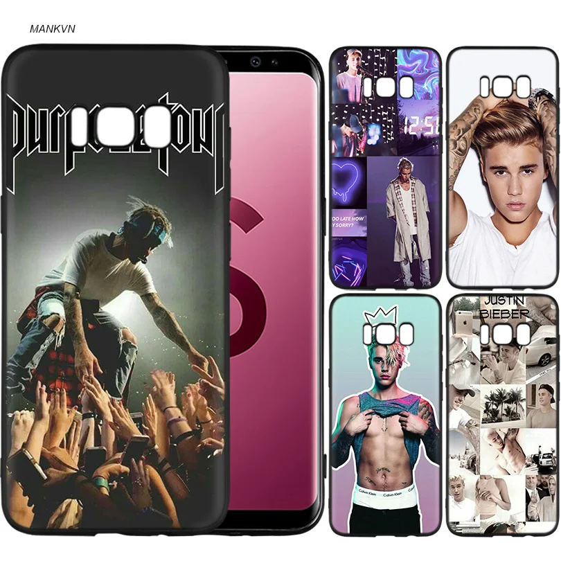 Justin Bieber Black Soft Silicone Case Cover Shell Coque for Samsung Galaxy S9 S8 Plus S7 S6 Edge S9+ S8+
