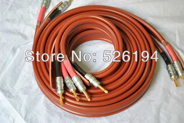 

Free shipping pair Ven Den Hul Magnum Hybird OCC silver plated Speaker Cable With CMC banana connector